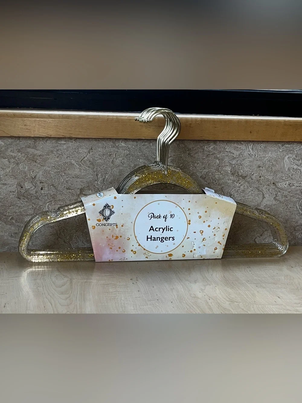Gold Acrylic Hangers - Pack of 10